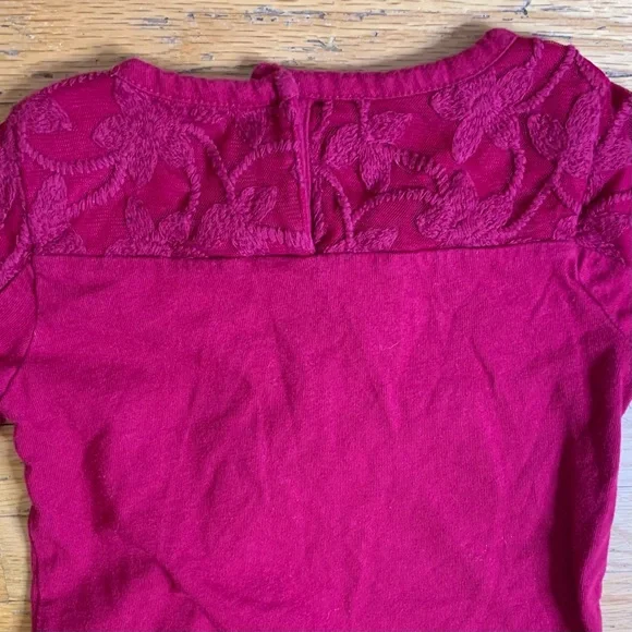 baby Gap Burgundy Crewneck Long Sleeved Shirt Toddler Girl Size 3 - Picture 8 of 11